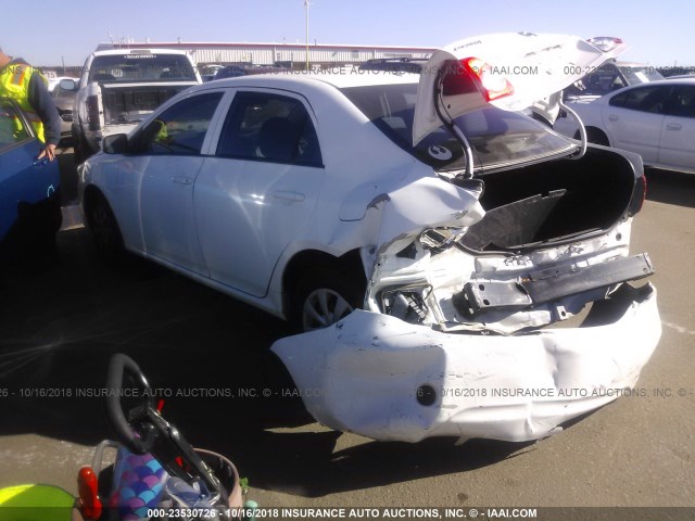 2T1BU4EE3AC316010 - 2010 TOYOTA COROLLA S/LE/XLE WHITE photo 3