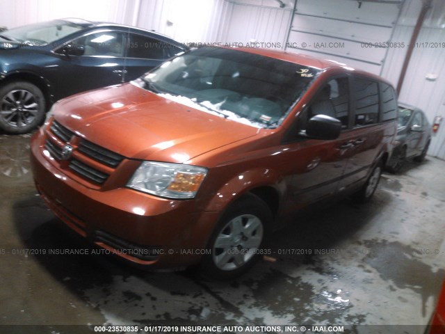 2D8HN44H18R732698 - 2008 DODGE GRAND CARAVAN SE ORANGE photo 2