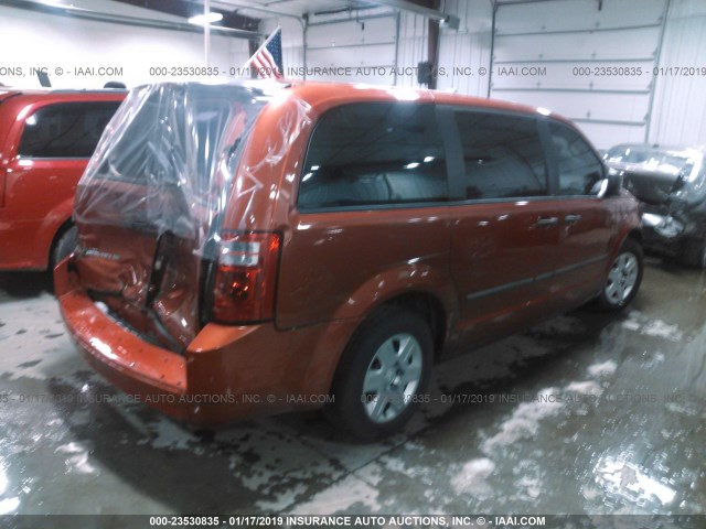 2D8HN44H18R732698 - 2008 DODGE GRAND CARAVAN SE ORANGE photo 4