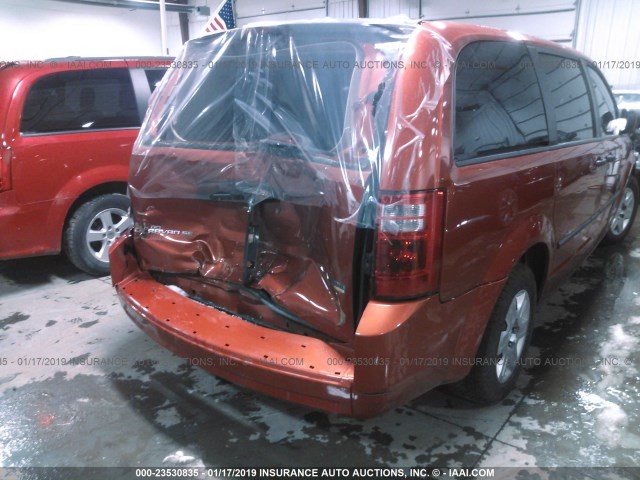 2D8HN44H18R732698 - 2008 DODGE GRAND CARAVAN SE ORANGE photo 6