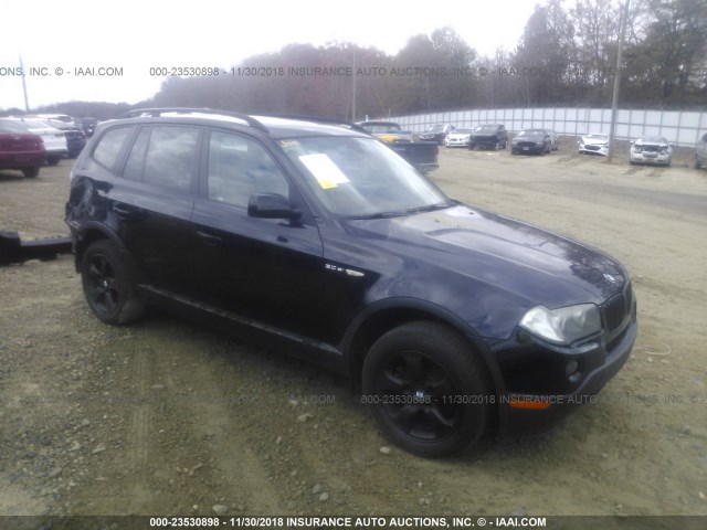 WBXPC93478WJ03808 - 2008 BMW X3 3.0SI BLACK photo 1