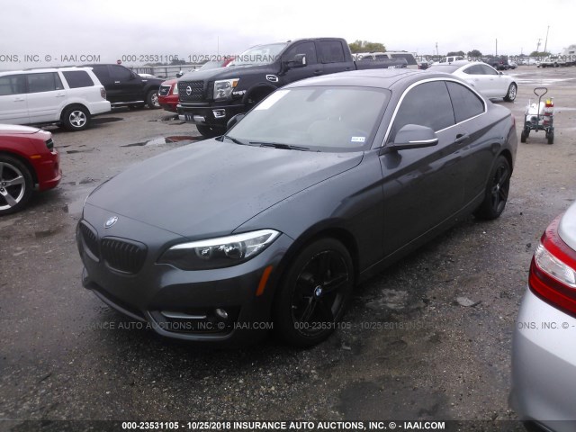 WBA2F9C30HV664795 - 2017 BMW 230I GRAY photo 2