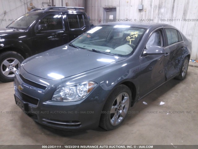 1G1ZH57B79F251878 - 2009 CHEVROLET MALIBU 1LT GRAY photo 2