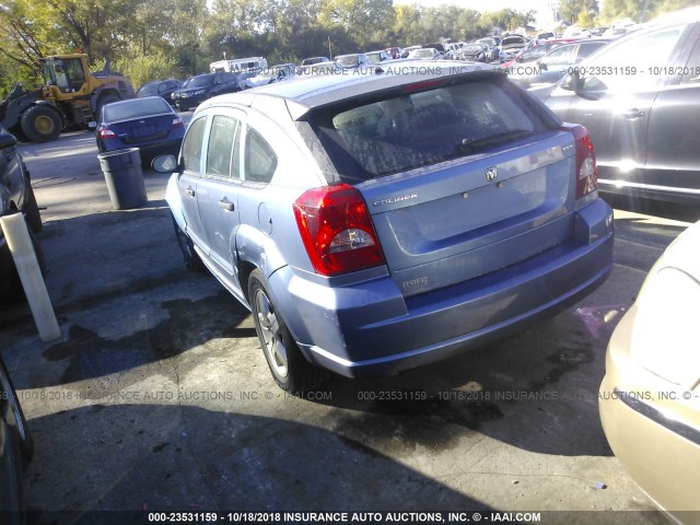 1B3HB48B97D175183 - 2007 DODGE CALIBER SXT BLUE photo 3