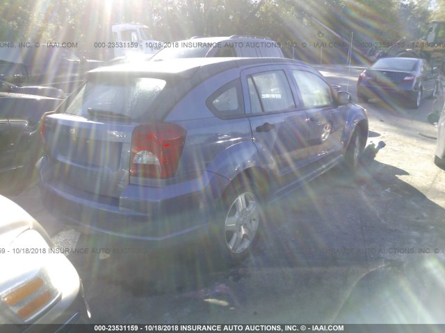 1B3HB48B97D175183 - 2007 DODGE CALIBER SXT BLUE photo 4