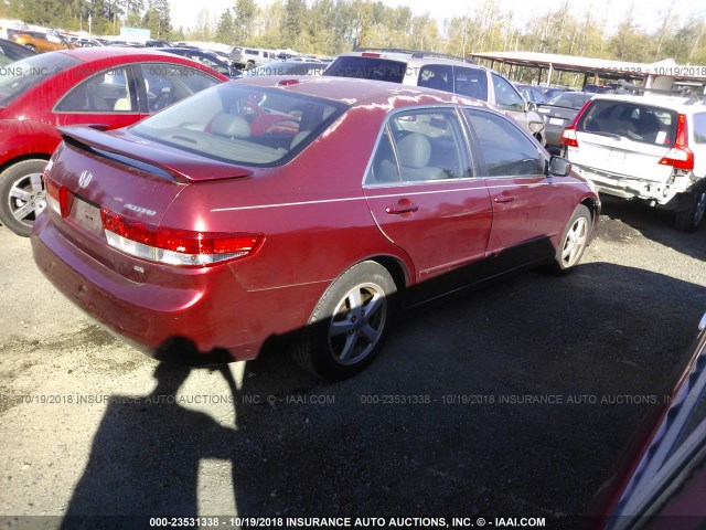 JHMCM56804C014298 - 2004 HONDA ACCORD EX RED photo 4