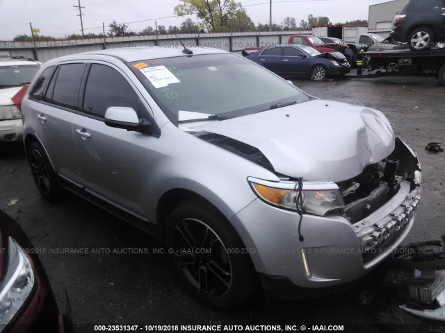 2FMDK3J93DBA04926 - 2013 FORD EDGE SEL SILVER photo 1