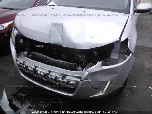 2FMDK3J93DBA04926 - 2013 FORD EDGE SEL SILVER photo 6