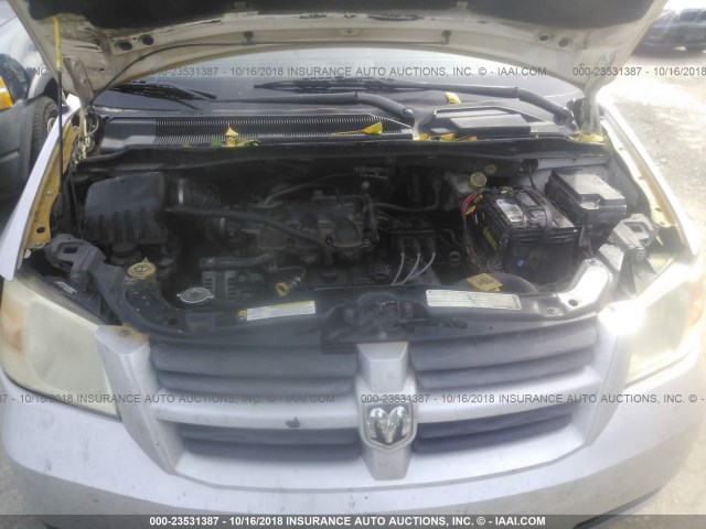 2D4RN4DE3AR175973 - 2010 DODGE GRAND CARAVAN SE SILVER photo 10