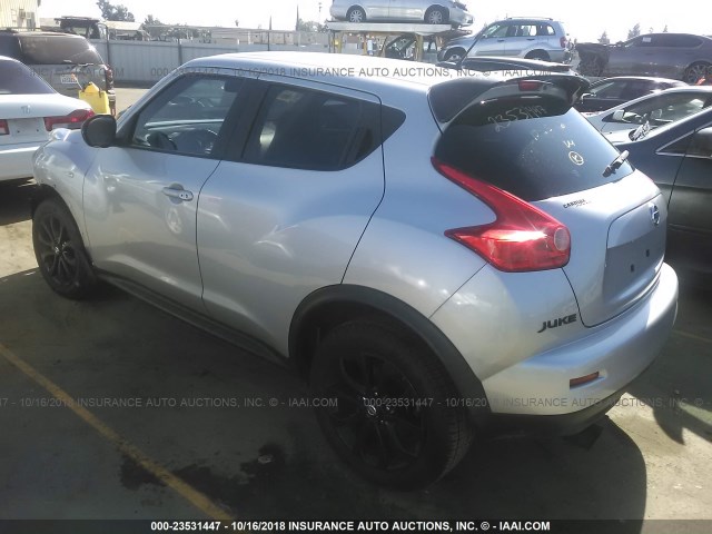 JN8AF5MR0DT207845 - 2013 NISSAN JUKE S/SV/SL SILVER photo 3