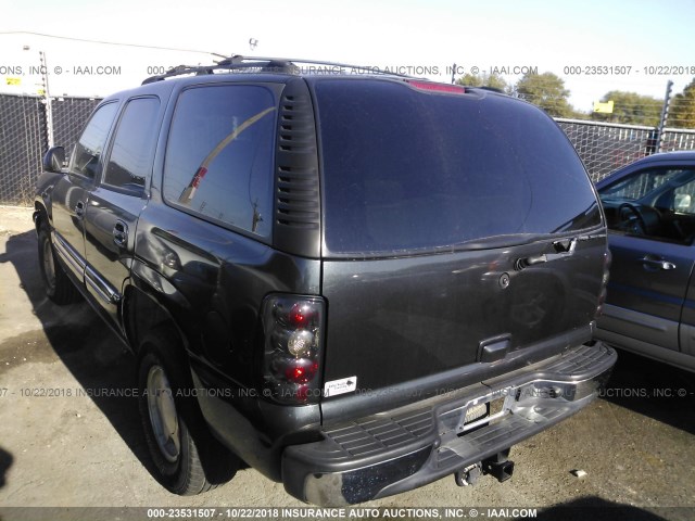 1GKEK13T74R125000 - 2004 GMC YUKON BLACK photo 3