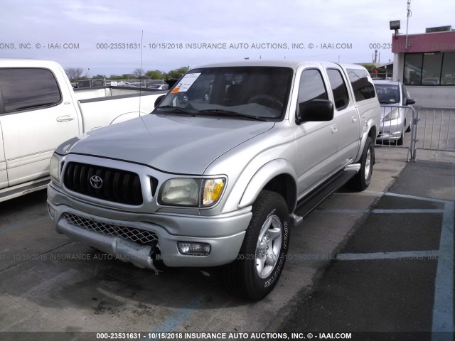 5TEGM92N61Z783102 - 2001 TOYOTA TACOMA DOUBLE CAB PRERUNNER SILVER photo 2