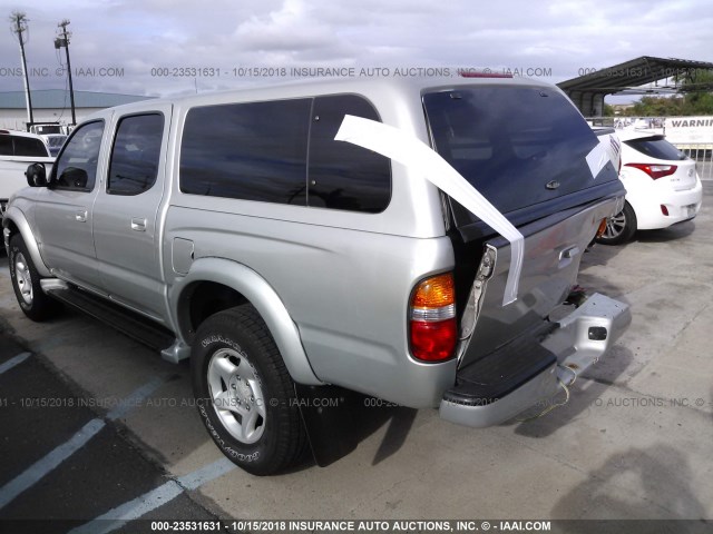 5TEGM92N61Z783102 - 2001 TOYOTA TACOMA DOUBLE CAB PRERUNNER SILVER photo 3