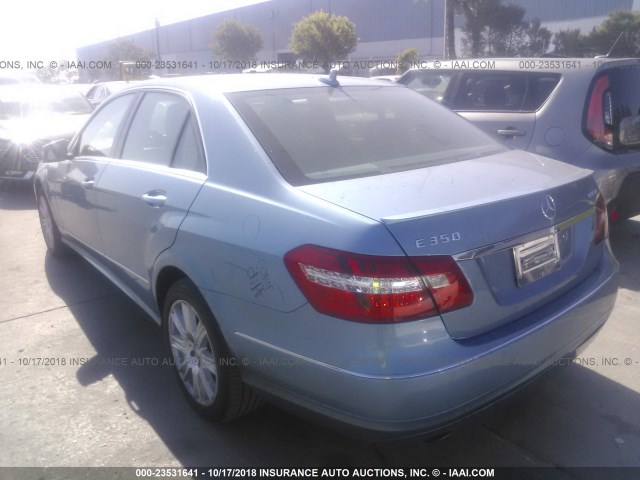 WDDHF2EB4CA653961 - 2012 MERCEDES-BENZ E 350 BLUETEC BLUE photo 3