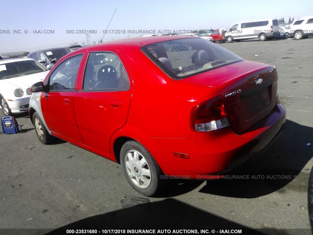 KL1TJ52674B229432 - 2004 CHEVROLET AVEO LS RED photo 3
