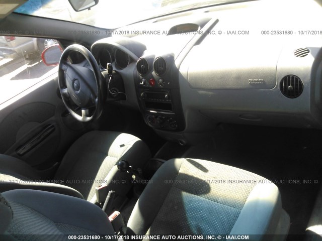 KL1TJ52674B229432 - 2004 CHEVROLET AVEO LS RED photo 5