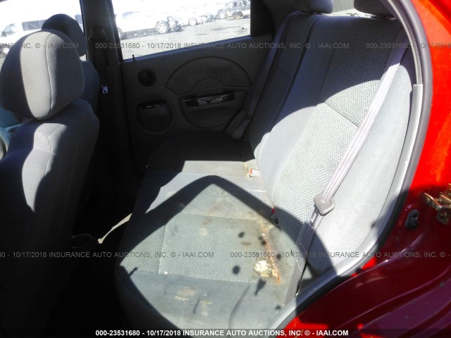 KL1TJ52674B229432 - 2004 CHEVROLET AVEO LS RED photo 8