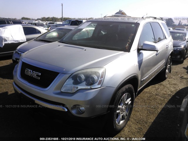 1GKEV23788J290431 - 2008 GMC ACADIA SLT-1 SILVER photo 2