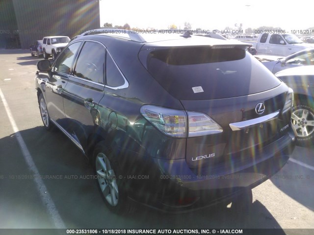 2T2BK1BA1AC037821 - 2010 LEXUS RX BROWN photo 3