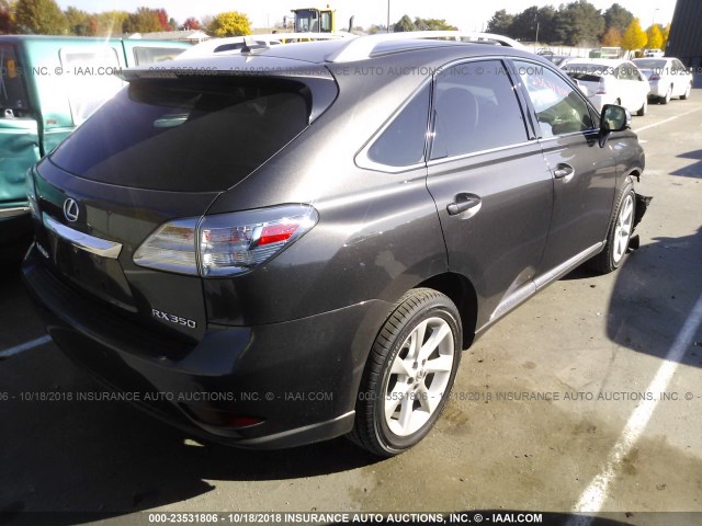 2T2BK1BA1AC037821 - 2010 LEXUS RX BROWN photo 4