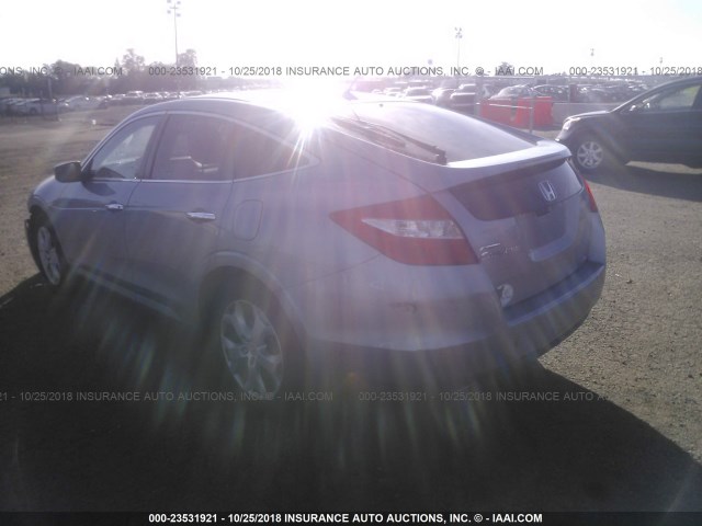 5J6TF2H58AL002127 - 2010 HONDA ACCORD CROSSTOUR EXL BLUE photo 3