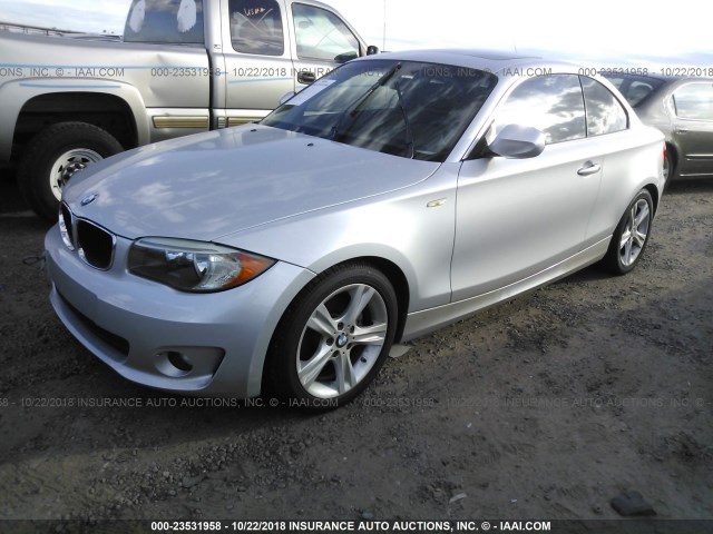 WBAUP9C59CVL91209 - 2012 BMW 128 I SILVER photo 2