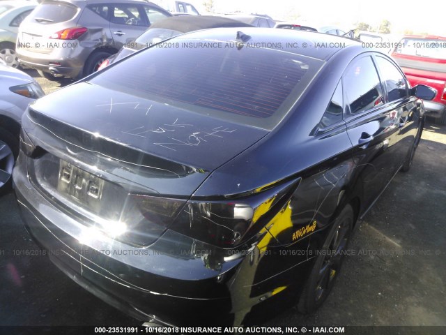 5NPEC4AB5DH639536 - 2013 HYUNDAI SONATA SE/LIMITED BLACK photo 4