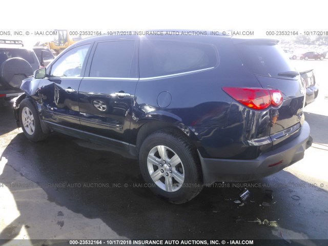 1GNKRJED2BJ236346 - 2011 CHEVROLET TRAVERSE LT Dark Blue photo 3