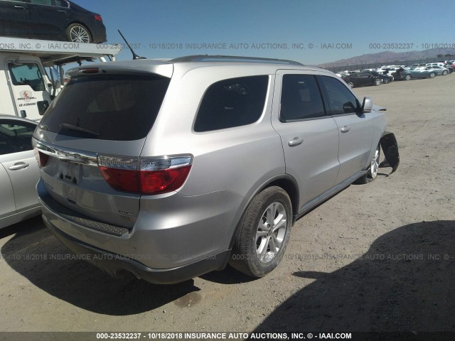 1D4RD4GG0BC633799 - 2011 DODGE DURANGO CREW SILVER photo 4