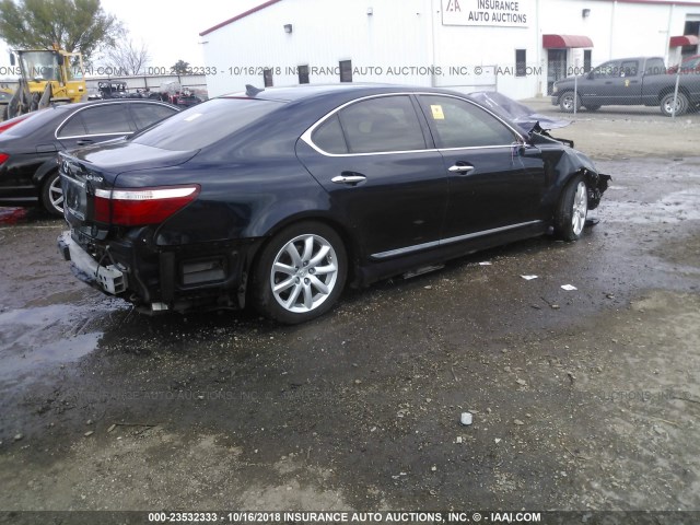 JTHBL46F085075779 - 2008 LEXUS LS 460 BLUE photo 4