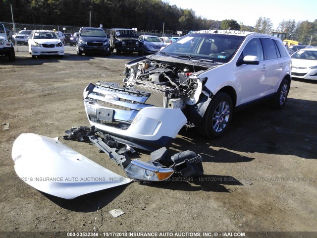 2FMDK4KCXCBA09328 - 2012 FORD EDGE WHITE photo 2