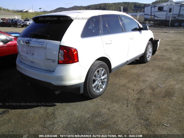 2FMDK4KCXCBA09328 - 2012 FORD EDGE WHITE photo 4