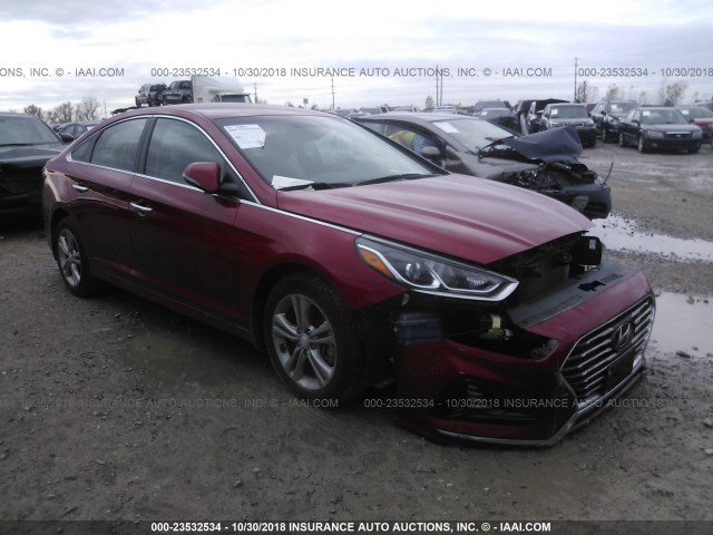 5NPE34AF1JH629598 - 2018 HYUNDAI SONATA SPORT/LIMITED RED photo 1