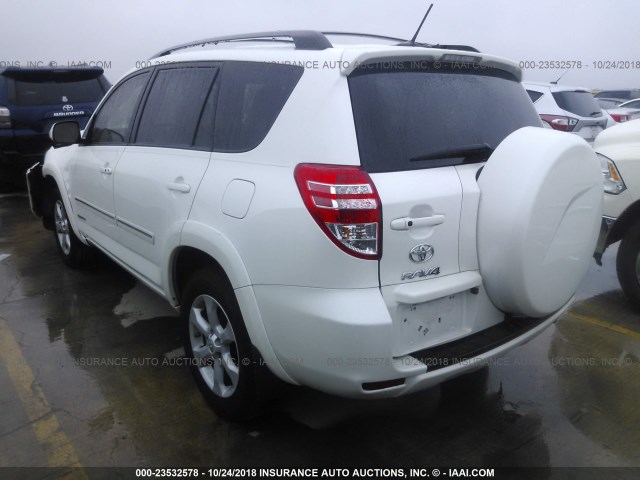 2T3DK4DV5CW092196 - 2012 TOYOTA RAV4 LIMITED WHITE photo 3