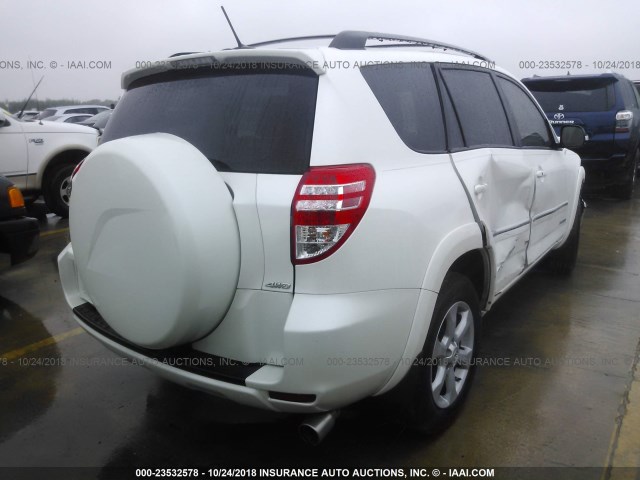 2T3DK4DV5CW092196 - 2012 TOYOTA RAV4 LIMITED WHITE photo 4