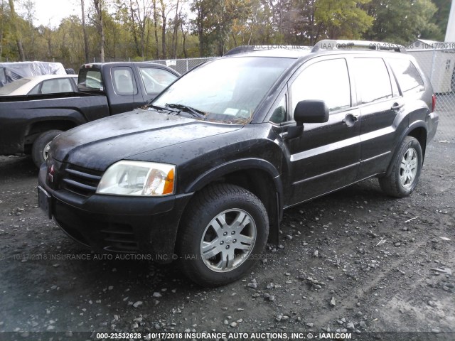 4A4MN21S05E061544 - 2005 MITSUBISHI ENDEAVOR LS BLACK photo 2