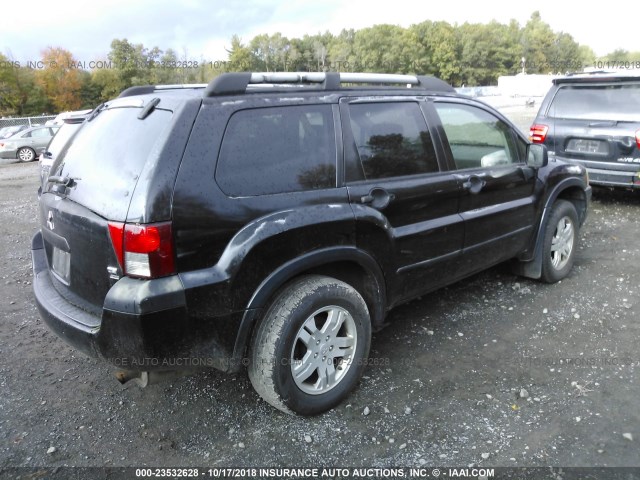 4A4MN21S05E061544 - 2005 MITSUBISHI ENDEAVOR LS BLACK photo 4