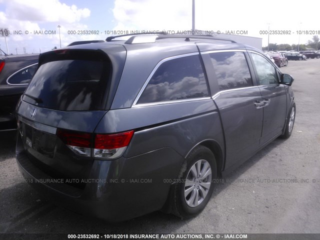 5FNRL5H64GB147034 - 2016 HONDA ODYSSEY EXL GRAY photo 4