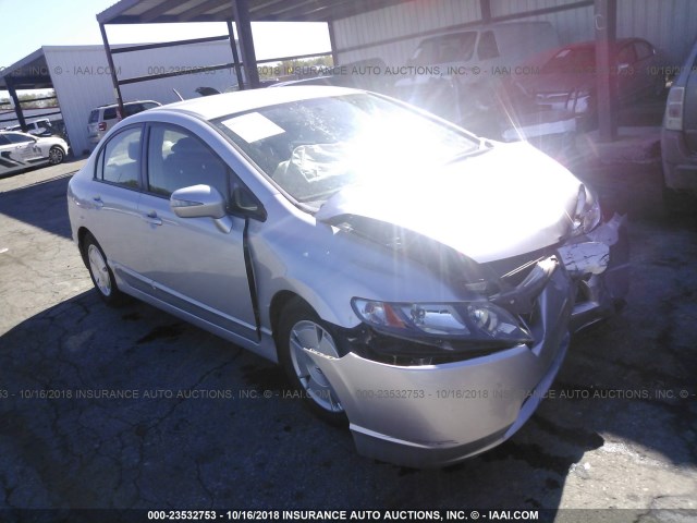 JHMFA362X8S018652 - 2008 HONDA CIVIC HYBRID SILVER photo 1