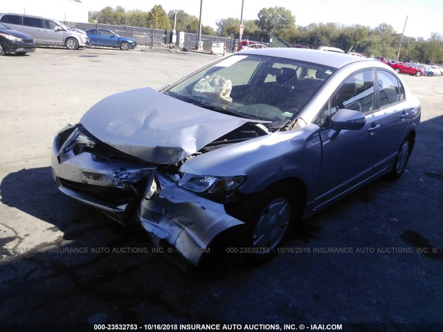 JHMFA362X8S018652 - 2008 HONDA CIVIC HYBRID SILVER photo 2