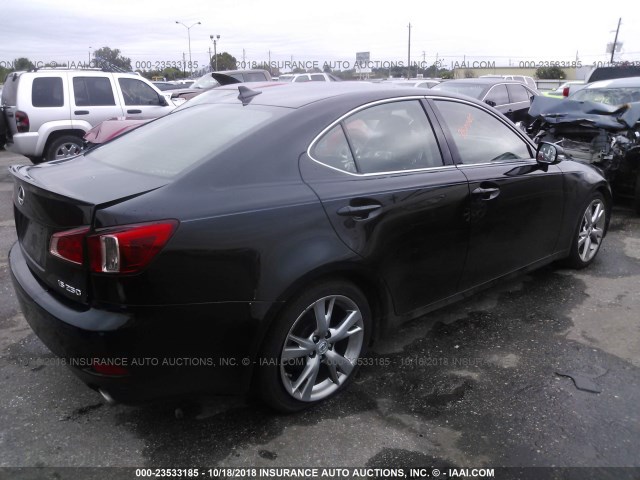 JTHBF5C23B5137083 - 2011 LEXUS IS 250 BLACK photo 4