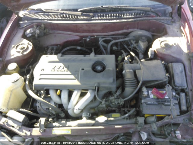 1NXBR12E82Z644771 - 2002 TOYOTA COROLLA CE/LE/S RED photo 10