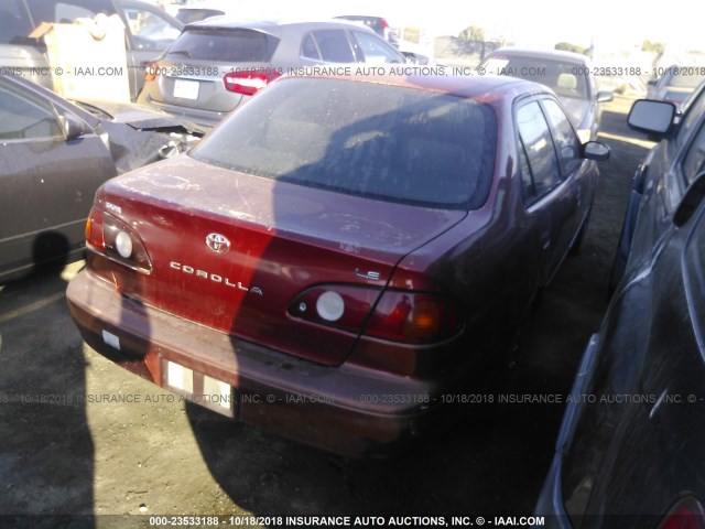 1NXBR12E82Z644771 - 2002 TOYOTA COROLLA CE/LE/S RED photo 4