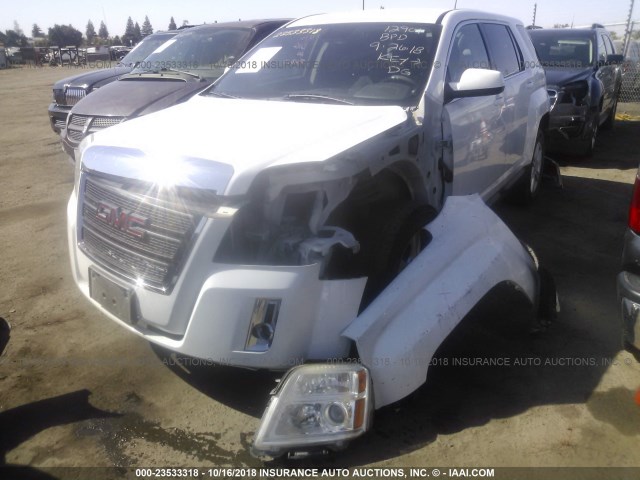 2GKALMEK4E6330692 - 2014 GMC TERRAIN SLE WHITE photo 2