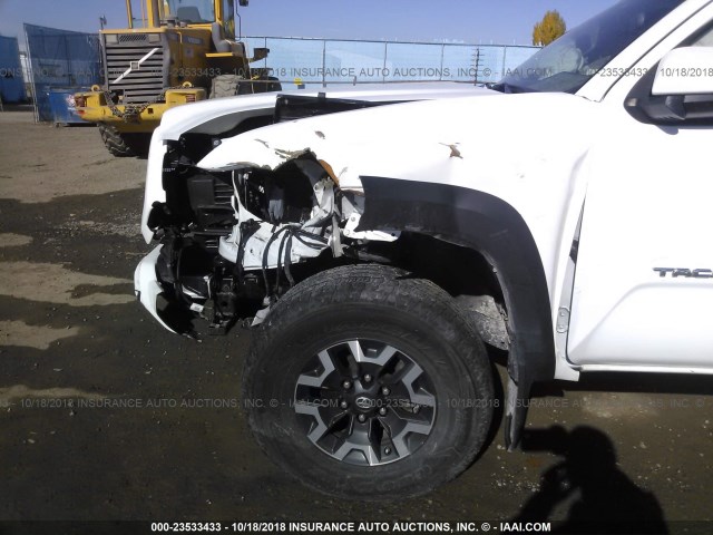 5TFSZ5AN7GX029194 - 2016 TOYOTA TACOMA ACCESS CAB/SR5/TRD SPT/OR WHITE photo 6