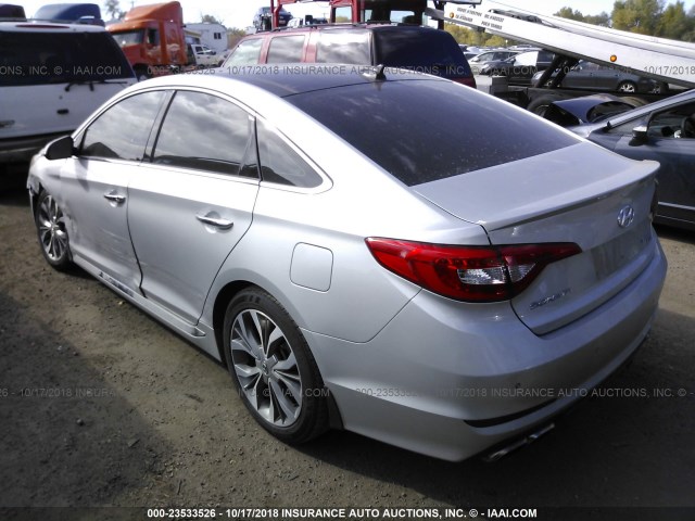 5NPE34AB0FH130134 - 2015 HYUNDAI SONATA SPORT/LIMITED SILVER photo 3