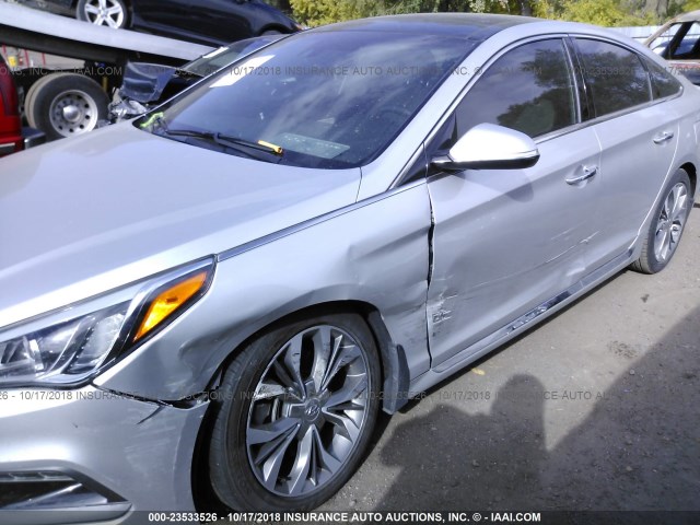 5NPE34AB0FH130134 - 2015 HYUNDAI SONATA SPORT/LIMITED SILVER photo 6