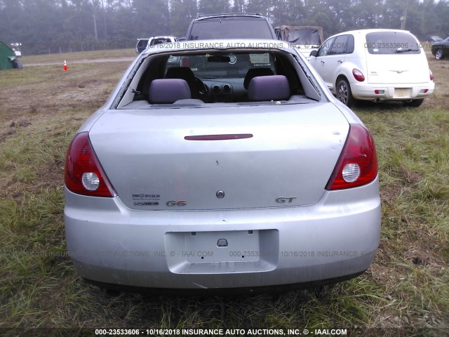 1G2ZH558464229931 - 2006 PONTIAC G6 GT SILVER photo 6