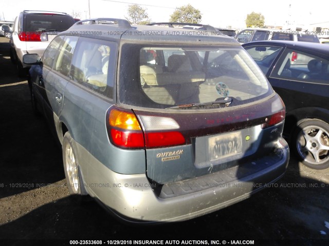 4S3BH686327648892 - 2002 SUBARU LEGACY OUTBACK LIMITED GREEN photo 3
