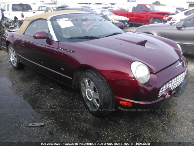 1FAHP60A84Y112195 - 2004 FORD THUNDERBIRD  MAROON photo 1